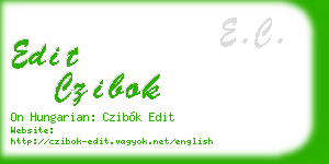 edit czibok business card