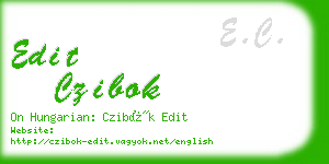 edit czibok business card